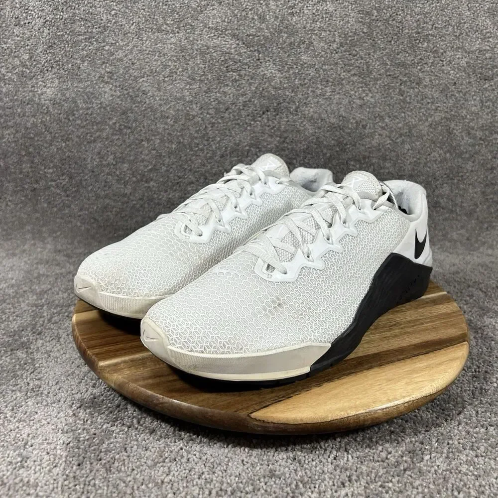 Nike Metcon 5 AQ1189-190 Men's Sz 12.5 White Black Cross Training Gym Shoes Used